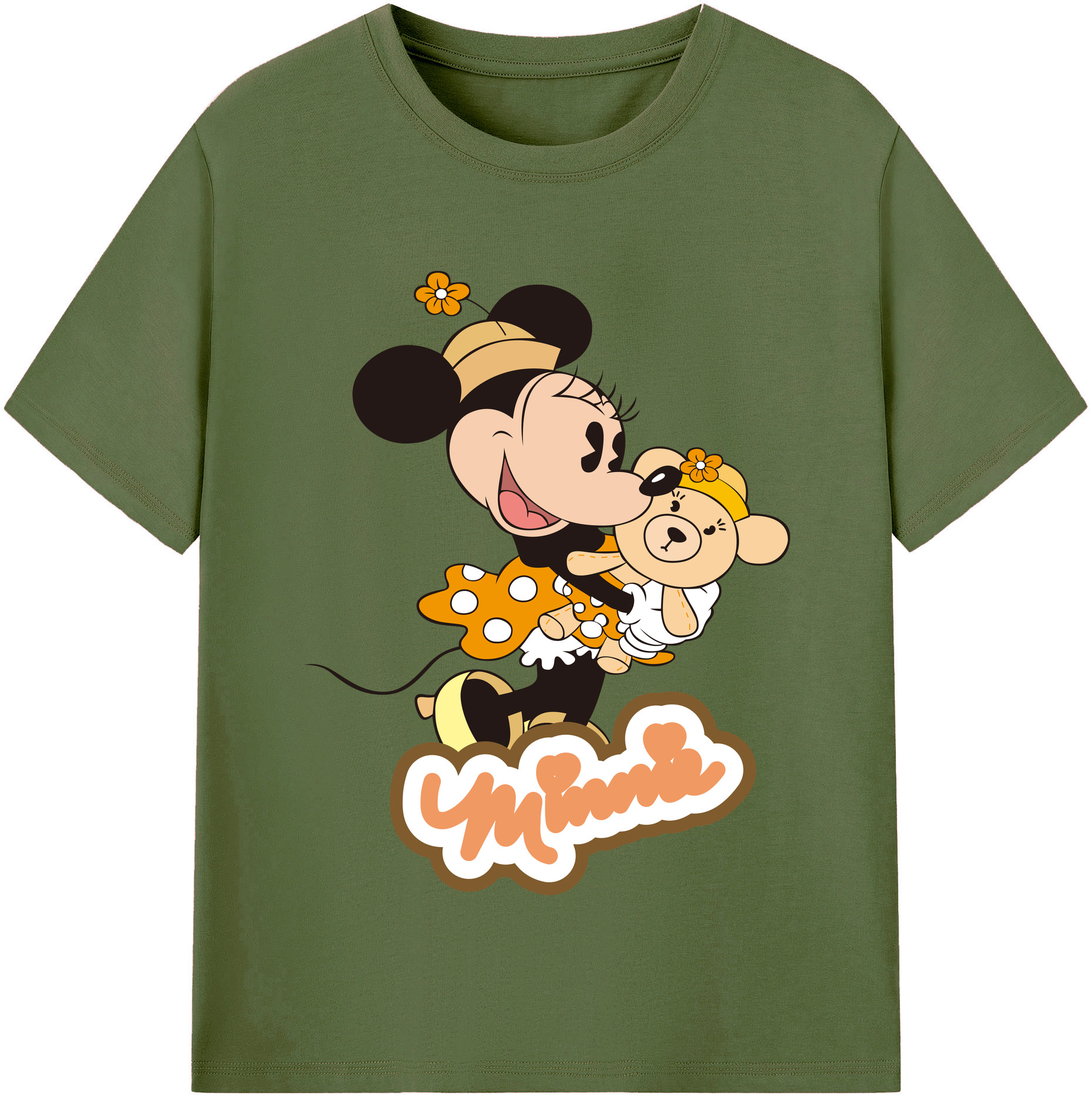 （画像用） ミッキーマウス Mickey Mouse 綿100％半袖Tシャツ（フロントプリント）